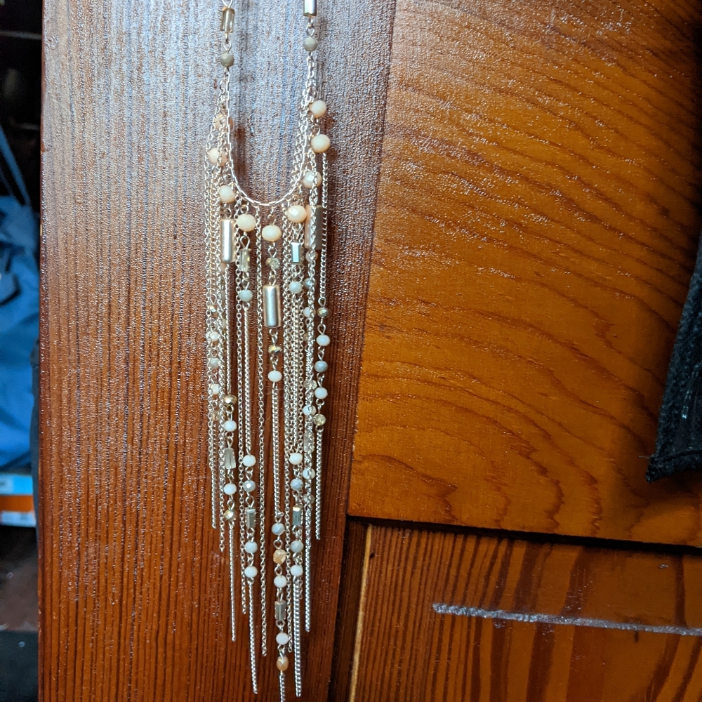 Rose gold and pink necklace